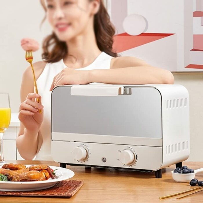 KKYKP 10L Mini 220V Home Oven Baking Tool For Cake Chicken Wings Smart Temperature Control (Color : Pink, Size : 23 * 31cm)