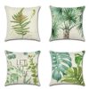 Artscope Set of 4 Decorative Cushion Covers 45x45cm, Tropical Plants Waterproof Throw Pillow Covers, Perfect to Outdoor Patio Garden Bench Living