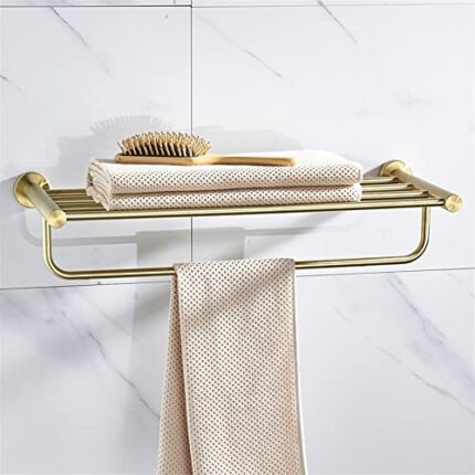 HIGOH Towel Racks,Bathroom Towel Rack Wall Mounted Towel Holder,Bathroom Accessory Towel Rack,Towel Holder,Brushed Bath Hardware,Towel Bar