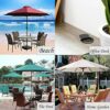 Umbrella Hole Ring Set, 1 Set Table Insert Parasol Hole Ring Plug & Cap, Umbrella Thicker Hole Ring Plug Set for Garden Deck (1.85in)