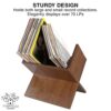 TreeHouse London Wooden Vinyl Record Holder – 80/100 LP Storage Rack - Book or Album Display Stand – Vinyl Record Storage – Modern Vinyl Organize