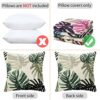 Waterproof Cushion Covers Green Plants Outdoor Cushions 45x45 CM Sofa Covers Pillowcase Double Sided Monstera Leaves Tropical Pillows for Bedroom
