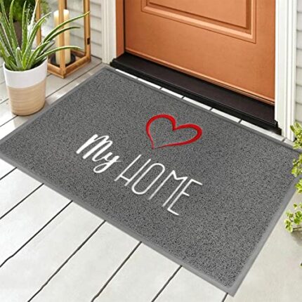 Dricar Door Mat, Dirt Trapper Door Mats Indoor Outdoor Mat, Washable Heavy Duty Non-Slip Entrance Front Door Welcome Door Mat, Home Floor Mat wit