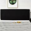 Chen0-super Universal Elastic Bed Headboard Slipcover Protector, Stretch Dustproof All-inclusive Bed Headboard Cover Set - Dark/Light Gray, Beige