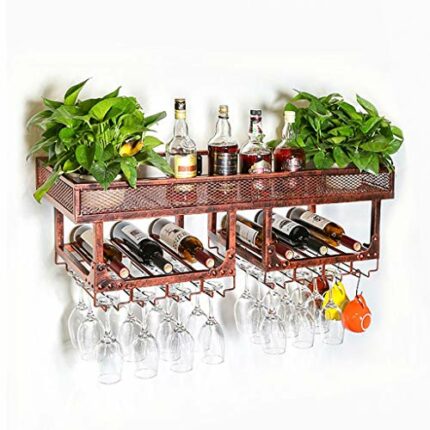 Wall-Mounted Wine Glass Holder Vintage Stylish Simplicity Industrial Stylish Simplicity Goblet Rack Kitchen Cutlery Bottle Holder Creative Decora