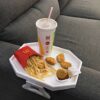 CLEVER BEAR Clip-on Sofa Armrest Snack Tray,Armrest Table Sofa Chair Armrest Tray Organizer Serving Table Remote Control Holder, Side Table