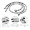 DXLing 2 Pieces Flexible Hose Pipes Tap Tails for Monobloc Basin or Kitchen Toilet Taps M10 x1/2 Fitting 600mm Long Braided Hose Stainless Steel