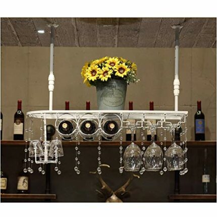 Stylish Simplicity Ornaments Bottle Holder Vintage Wrought Iron Creative Display Inverted Simple Stylish Simplicity Goblet Frame Adjustable Bar F