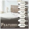 Teddy Bear Mattress Topper Single Bed - 7CM Deep Quilted Bed Topper (90 x 190 Cm) - Elasticated Corner Straps