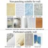 towel shelf Stainless steel Towel rack single towel holder no drilling with hook self adhesive wall mounted for toilet bathroom-50cm