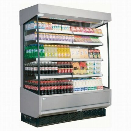 Interlevin RC II Range Stainless Multideck Chilled Display with Grey - SS 2010(H) x1880(W) x790(D) Litre 4 Shelves -2 Year Parts Warranty Include