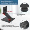 Monitor Bracket Stand, Adjustable LED LCD Monitor Stand 10-24 inch Flat TV Screen Folding Metal Monitor Desk Mount Supports VESA Compatible 75x75