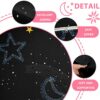 BYBYME Fold Out Guest Chair Z Bed Futon Sofa Comfortable Supreme Quality Foam for Adult and Kids Lounger Mattress (Star Moon)