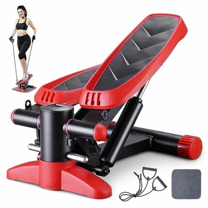 HYD-Parts Mini Stepper, Stair Stepper with Resistance Band, Steppers for Exercise, Vertical Climber Exercise Machine for Home, 330LBS Loading Cap