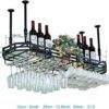 OUSIKA Wine Racks,Wine Lovers/Wall Wine Rack Hanging Wine Glass Rack Bar Creative Wine Rack Upside down Goblet Rack Ceiling Decoration Shelf for