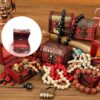 4 Pieces, Mini Wooden Treasure Chest, Small Wooden Treasure Chest, Vintage Small Treasure Chest, Wooden Chest, Small Vintage Wooden Jewellery Box