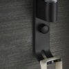 Towel Shelf,Wall Mounted Towel Rail,Towel Holder,Towel Rack,Swing Out Towel Bar Black Finish/Modern Racks for Bathroom or Kitchen, Metal Towel Ba