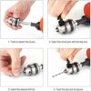 ALREMO HUANGXING - Double Pinion Handdrill,38" Manual Drilling Tool with ABS Handle,1.5 10Mm Capacity Chuck for Craftsman DIY Wood Tools