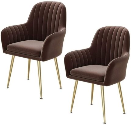 dining chair Office Reception Chairs Business Dining Chairs Set Kitchen Dining Chairs Soft Velvet Cushion Metal Anti-Skid Foot Cap Can Adjusted N