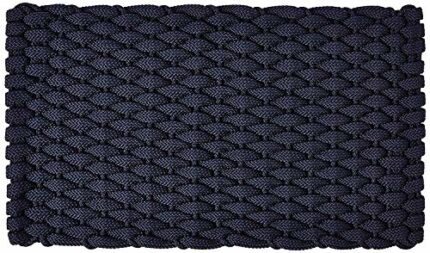 Rockport Rope Doormats 2038302 Indoor and Outdoor Doormat, 20" x 38", Navy Blue with Navy Blue Insert