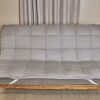 Circles Home Futon Mattress Topper - 100% Cotton - Plush Down Alternative Quilted - Full Size Grey