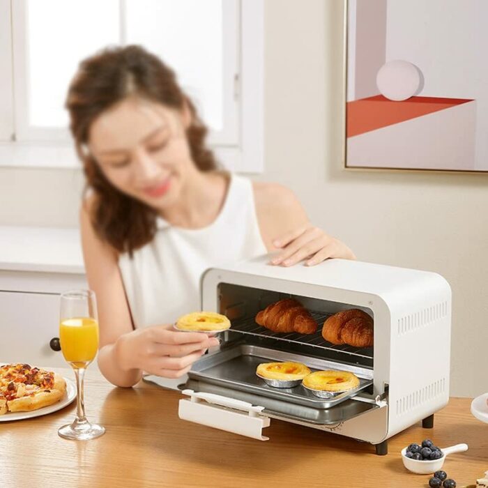 KKYKP 10L Mini 220V Home Oven Baking Tool For Cake Chicken Wings Smart Temperature Control (Color : Pink, Size : 23 * 31cm)