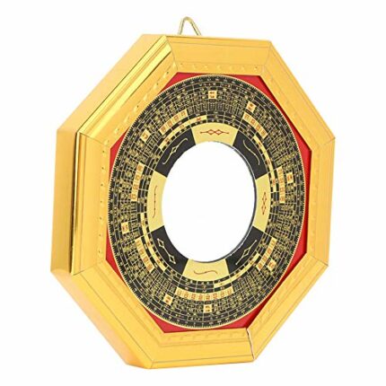 Zunate Bagua feng shui Chinese good luck charm, Bagua mirror feng shui, Convex Concave Bagua Mirror for Home Shop Business Decoration(13.5cm diam