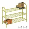Urban Iron Metal Gold Shoe Rack,Premium Large 3 Tier Shoe Stand,Free Standing Shoe Organizer for Bedroom,Closet,Entryway,Apartment