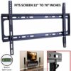 TV Wall Bracket, Heavy Duty TV Bracket Mount 32-70 Inch Fixed Position Ultra Sim Wall Mount for LED, LCD, Flat, Curved Screen TV and Monitor