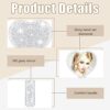 Bucherry 3 Pcs Rhinestone Hand Mirror Heart Shaped Bling Dazzling Hand Held Mirrors Square Round Shape White Cosmetic Portable Decorative Persona