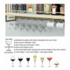 Qunine Wine Rack Wall Mounted - Large Metal Wine Bottle Holder Organizer, Wine Racks Wall Holder Metal, Modern Style Decoration Application, 2-Ti