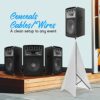 Pyle PSCRIM2W Universal Light Tripod Stand Scrim Skirt Trim DJ Speaker - White