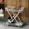 ZCMEB European Style Iron Dining Car Hotel Dessert Cart Food Delivery Dishes Collection Cart Kitchen Food Delivery Cart (Color : D, Size : 70 * 3