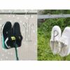 Cabilock 4pcs Steel Clo with Hooks Hanger Dry Shoe Rack Hangers Metal Slippers for Shelf Home Organizer Hook Space Boot Racks Display Drying Hous
