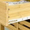 DINGZZ Kitchen Serving Storage Trolley Cart with Stainless Steel Worktop Solid and Practical Trolley