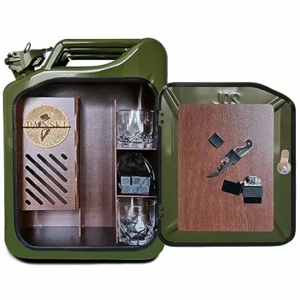 Jerry Can Mini Bar For a Gift, Wine Cooler, Mini Bar, Mobile Whiskey Bar Cabinet, Portable Mini Can Storage Box, Bar Set, Whiskey Bar Cabinet, Cu