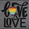 wash+dry Doormat with Love is Love Design 50 x 75 cm Washable Inside and Outside