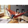 Anyoo Garden Cotton Hammock with 40CM Curved Wooden bar Portable Comfortable Hammock with Compact Travel Bag,Perfect for Indoor/Outdoor Patio Yar