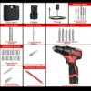 Bamse Cordless Drill Driver 12V, Electric Screwdriver with 18+1 Torque, 3/8" Chuck, 2 Speed, 30Nm Power Drill with LED Light, 1 Battery 1.5Ah Inc