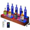B4Life Liquor Bar Bottle Display Shelf, 2 Tier Real Wood Bar Shelves for Liquor Bottles, Bar Shelf for Liquor, Liquor Shelf for Home Bar Liquor S