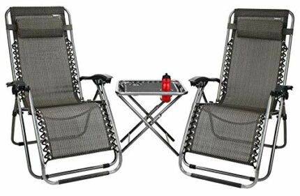 Schreuders Sport Abbey Camp 21DT 3 Piece Patio Set - Anthracite, One Size