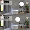Vitoki Makeup Mirror Chrome, Wall Mounted 8 Inch Double-Sided Vanity Mirror 1X/10X Magnification,360°Swivel