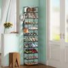 ciecie Shoe Rack for Closet and Entryway, 10 Tiers Shoe Shelf Organizer and Storage for 20-24 Pairs of Shoes and Boots, Space Saving Shoe Shelf w
