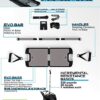 EVO Gym - Portable Home Gym Strength Training Equipment, at Home Gym | All in One Gym - Resistance Bands, Base Holds Gym Bar & Handles for Travel