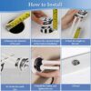 Toilet Flush Button, 2 Pack Toilet Flush Button Replacement, 38mm Dual Flush Toilet Push Button, Push Button Toilet Flush for Bathroom Toilet Rep