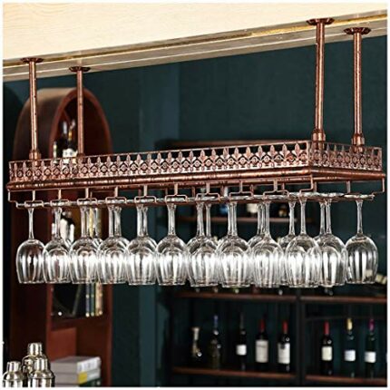 Stylish Simplicity Industrial Retro Stylish Simplicity Wine Rack Creative Metal Display Inverted Wine Glass Holder Household Goblet Holder Adjust