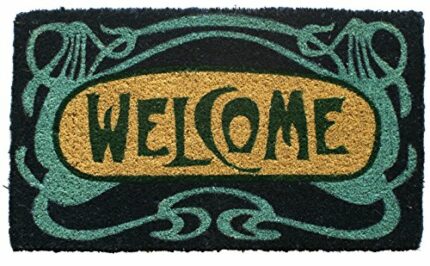 Entryways 40 x 60 cm Coir Art Deco Welcome Handwoven Coconut Fiber Doormat