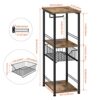 UOMIO Bathroom Storage Shelf Floor Standing Narrow Vertical Storage Racks with Drawer and Toilet Paper Stand Bathroom Accessories Cabinet Organis