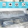 ToKinCen sofa cover 3 seater,sofa protective bag cover, plastic sofa cover, transparent sofa dust cover, water resistance, large heavy furniture
