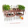 Wall-Mounted Wine Rack, Vintage Iron Wine Rack, Multi-Function Storage Wine Rack, Creative Display Stand, Home Goblet Holder, Cabinet Bar Kitchen